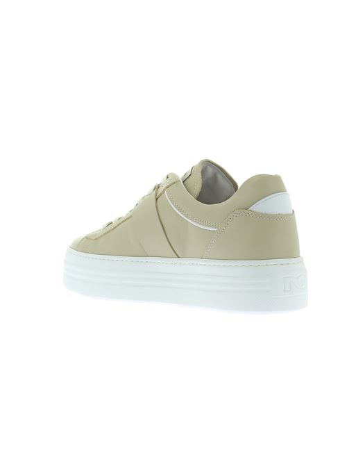 sneakers donna in pelle sabbia NERO GIARDINI | E306522D702